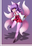 amber_eyes canine checkered_background detached_sleeves female fox fur hair hi_res japanese_clothing langlong mammal multiple_tails open_mouth original pawpads pink_fur ponytail purple_hair solo standing
Rating: Safe
Score: 0
User: AnacondaRifle
Date: March 07, 2014
