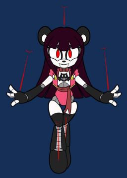 anthro black_body femboy grey_body hair long_hair looking_at_viewer machine male multicolored_body pink_body purple_hair red_eyes segmented_body solo string white_body chaoscroc eggman_empire eggman_logo sega sonic_the_hedgehog_(series) fan_character marion_(chaoscroc) bear giant_panda mammal robot 2025 alpha_channel hi_res