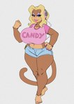 big_breasts blonde_hair bottomwear breasts cleavage clothed clothing crop_top curvy_figure denim denim_bottomwear denim_clothing denim_shorts electronics female hair hand_on_hip headphones huge_breasts lips navel shirt shorts solo thick_thighs topwear voluptuous wide_hips nitro donkey_kong_(series) nintendo candy_kong kong mammal primate hi_res source_request unavailable_at_source