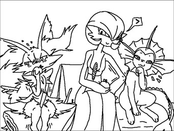 1-bit :3c ambiguous_gender anthro apple arm_tuft big_ears blush bodily_fluids bottomwear breasts chest_tuft clothing digitigrade ear_frill female feral fluffy fluffy_tail flustered food frill_(anatomy) fruit group hand_between_legs hip_tuft holding_object inner_ear_fluff looking_aside neck_frill nudging paws plant shoulder_tuft sitting skirt smug sweat sweatdrop tail tenting trio tuft wide_hips unknown_artist nintendo pokemon braixen eeveelution gardevoir generation_1_pokemon generation_3_pokemon generation_6_pokemon pokemon_(species) vaporeon 4:3 aliasing binary_drawing digital_drawing_(artwork) digital_media_(artwork) monochrome