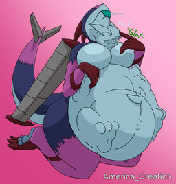 abdominal_bulge aircraft airplane anthro belly big_belly blush breasts bulge duo endosoma female machine multicolored_body neck_bulge onomatopoeia oral_vore safe_vore simple_background smile soft_vore sound_effects tail text tongue vehicle vore wings arceus_tummy nintendo pokemon aeromorph generation_2_pokemon legendary_pokemon living_aircraft living_machine living_vehicle lugia pokemon_(species) absurd_res hi_res