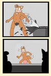 2_tails anthro blush blush_lines chest_tuft clothing comic_panel convenient_censorship front_view fur looking_at_viewer machine male mouth_closed multi_tail navel nude nude_anthro nude_male public public_nudity shredder_(machine) silhouette solo spread_legs spreading tail torn_clothing tuft wardrobe_malfunction wide_eyed chunkiroll_(artist) sega sonic_the_hedgehog_(series) miles_prower canid canine fox mammal 2025 2:3 comic hi_res signature