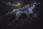 bed claws duo eyes_closed fur furniture hug pillow side_view smile space dousbrata sergal