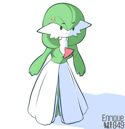 chibi cross-popping_vein female frown not_furry simple_background simple_coloring solo white_background enrique849 nintendo pokemon gardevoir generation_3_pokemon pokemon_(species) 2021 absurd_res hi_res signature