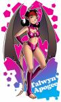 brown_hair cleavage_cutout cosplay cutout female hair heart_symbol horn membrane_(anatomy) membranous_wings midriff monster_girl_(genre) navel not_furry solo wings bug69 fabio_paulino monster_rancher ratchet_and_clank sony_corporation sony_interactive_entertainment tecmo talwyn_apogee alien alien_humanoid humanoid markazian pixie absurd_res hi_res