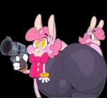 big_butt bulge butt curvy_figure eyelashes femboy gun horn huge_butt looking_back male puppet ranged_weapon simple_background solo thick_thighs transparent_background weapon wide_hips vimhomeless mythology boon_(vimhomeless) puppet_boon animate_inanimate equid equine mammal mythological_creature mythological_equine unicorn alpha_channel