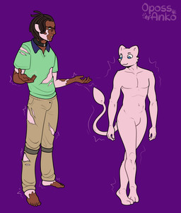 after_transformation anthro before_and_after bottomwear clothed clothing denim denim_bottomwear denim_clothing eyewear featureless_crotch fur glasses hair human_to_anthro jeans legwear male mid_transformation null pants pink_body shirt simple_background solo species_transformation tail topwear torn_bottomwear torn_clothing torn_jeans torn_legwear torn_pants torn_shirt torn_topwear transformation transformation_sequence wearing_glasses kiri-anko nintendo pokemon generation_1_pokemon human legendary_pokemon mammal mew_(pokemon) pokemon_(species) hi_res sequence