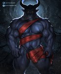 abs anthro areola balls_outline barazoku beard biceps big_bulge big_muscles branch breath bulge claws dark deltoids detailed_background detailed_bulge eyebrows facial_hair front_view full_moon fur genital_outline genitals glowing glowing_eyes hair holidays horn huge_bulge huge_muscles looking_at_viewer male manly moon muscular muscular_anthro muscular_male night nipples nude pecs penis penis_base penis_outline plant quads serratus sky smile snow snowing solo standing teeth thick_arms thick_thighs tree triceps tuft vein wrappings johnthelewd_art christmas krampus bovid caprine caprine_demon demon mammal 2024 5:6 hi_res