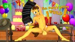 16:9 2022 3d_(artwork) 5_fingers accordion alcohol anthro anthrofied areola balloon balls beverage big_balls birthday_cake birthday_party brown_hair brown_tail cake chair champagne cheese_sandwich_(mlp) clothing dessert detailed_background dialogue digital_media_(artwork) earth_pony english_text equid equine erection feet fingers fluffy fluffy_tail food friendship_is_magic fur furniture genitals gift green_eyes hair hasbro hat headgear headwear hi_res horse humanoid_genitalia humanoid_penis inflatable inside long_tail looking_at_viewer male mammal musical_instrument my_little_pony nipples nude party_hat penis pony short_hair smile solo tail talking_to_viewer text that1guy toes vein veiny_penis widescreen yellow_body yellow_fur