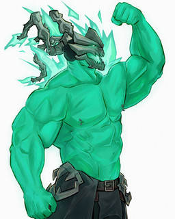 abs belt biceps male muscular muscular_male nipple_piercing nipples pecs piercing simple_background solo standing white_background gr1mes11 2xko league_of_legends riot_games tencent thresh 4:5 absurd_res digital_drawing_(artwork) digital_media_(artwork) hi_res portrait