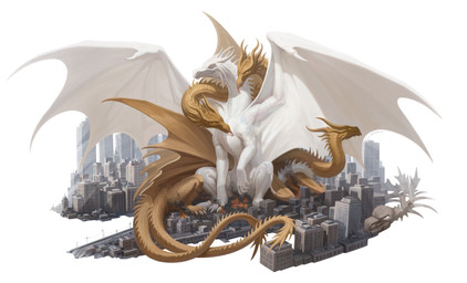 back_wings city city_background destroyed destroyed_building destroyed_city duo fantasy feral feral_on_feral fire golden_body happy horn licking macro male male/male scales size_difference size_transformation tail tongue tongue_out transformation white_body wings yellow_body yellow_eyes hoffersanchez european_mythology godzilla_(series) greek_mythology mythology toho fan_character godzilla king_ghidorah dragon ghidorah_(species) hydra mythological_creature mythological_scalie scalie absurd_res digital_drawing_(artwork) digital_media_(artwork) digital_painting_(artwork) hi_res painting_(artwork)