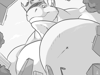 anthro big_muscles building chest_spike crown front_view fur hair headgear huge_muscles looking_at_viewer low-angle_view macro male mouth_closed muscular muscular_anthro muscular_male nude pecs short_hair solo spikes spikes_(anatomy) solaxe_(artist) mythology dragon furred_dragon furred_scalie mythological_creature mythological_scalie scalie 4:3 monochrome signature