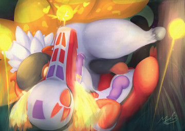 anal animal_genitalia animal_penis bodily_fluids crocodilian_penis cum cum_in_ass cum_inside duo feral fire genital_fluids genitals grass hand_holding hooves looking_pleasured lying male male/male night on_back open_mouth outside penis plant tongue tongue_out torch tree muzzzzz nintendo pokemon ancient_pokemon arthropod crocodile crocodilian generation_9_pokemon insect lepidopteran moth paradox_pokemon pokemon_(species) reptile scalie skeledirge slither_wing hi_res