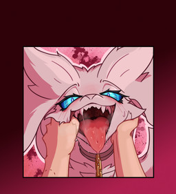 anthro blue_eyes bodily_fluids chain duo female finger_in_mouth first_person_view fish_hooking fur hair human_pov mouth_shot open_mouth pov_hands saliva sticker sticker_pack teeth tongue white_body white_fur white_hair adetuddymax nintendo pokemon generation_5_pokemon human legendary_pokemon mammal pokemon_(species) reshiram hi_res