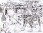 anthro belly bloated breasts female feral group growing horn magic pregnant stretch_marks swelling swollen tail teats transformation udders wrong_udders beuwens-folder mythology bovid bovine cattle equid equine felid mammal mythological_creature mythological_equine pantherine tiger unicorn 2017