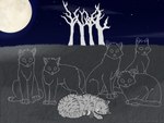 ambiguous_gender detailed_background digitigrade eyes_closed feral fur grass grey_body grey_fur grey_inner_ear_fluff grey_nose group head_tuft inner_ear_fluff lying moon night outside paws plant sitting sleeping standing star tail tree tuft sebdoggo warriors_(book_series) jayfeather_(warriors) domestic_cat felid feline felis ghost mammal spirit starclan_cat tabby_cat 2009 4:3 adobe_photoshop_(artwork) digital_drawing_(artwork) digital_media_(artwork) flat_colors male_(lore)