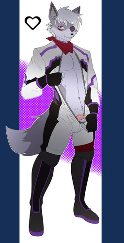 anthro biped clothed clothing dipstick_tail eyebrow_through_hair eyebrows fur genitals grey_body grey_fur hair male markings no_underwear penis penis_base solo tail tail_markings translucent translucent_hair munkeesgomu victor_(vrsxvictor) canid canine canis mammal wolf alpha_channel hi_res