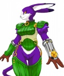 anthro armor bottomless clothed clothing female fur gloves handwear ninja purple_body purple_fur simple_background solo tail warrior white_background yellow_eyes kemonon .hack cyberconnect2 mia_(.hack) domestic_cat felid feline felis mammal 2007 5:6