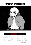 2016 ambiguous_gender animated_skeleton blood blue_eyes bodily_fluids bone chara_(undertale) duo english_text frisk_(undertale) hrdrifter human mammal not_furry sans_(undertale) simple_background skeleton text undead understage undertale undertale_(series)