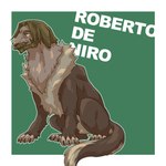 alternate_species brown_body brown_fur brown_hair claws facial_hair fur green_eyes hair male simple_background solo trash_boxxxxx trigun trigun_stampede roberto_de_niro canid canine canis domestic_dog mammal 1:1 hi_res