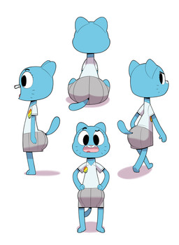 3_toes 4_fingers accessory annoyed anthro barefoot big_butt biped black_whiskers blue_body blue_ears blue_fur blue_tail bottomwear butt clothed clothed_anthro clothed_female clothing curious feet female female_anthro fingers front_view fur furgonomics grey_bottomwear grey_clothing grey_skirt happy mature_anthro mature_female multiple_poses orthographic pin_accessory pin_button pose rear_view side_view simple_background sitting skirt solo standing tail tail_through_skirt three-quarter_view toes walking whiskers white_background maddeku cartoon_network the_amazing_world_of_gumball nicole_watterson domestic_cat felid feline felis mammal 2024 absurd_res colored digital_media_(artwork) full-length_portrait hi_res multiple_images portrait shaded
