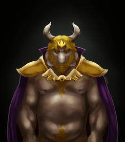 anthro armor barazoku beard belly big_muscles blonde_hair body_hair cape chest_hair clothing crown eyebrows facial_hair fur hair happy_trail headgear horn long_ears male mature_male moobs musclegut muscular muscular_anthro muscular_male navel nipples pauldron pecs pubes simple_background solo standing white_body white_fur ariwolfer undertale undertale_(series) asgore_dreemurr boss_monster_(undertale) bovid caprine goat mammal absurd_res hi_res