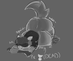 after_vore anthro ass_up belly big_belly big_butt butt clothing crop_top death fatal_vore femboy_pred looking_pleasured lying male male_pred on_front onomatopoeia post_digestion prey_count shirt slosh sloshing sloshing_belly smug_pred solo sound_effects squish tail text topwear vore willing_pred wobble wobble_(sound_effect) wobbling wobbling_butt x_eyes serven aspyr_(serven) domestic_ferret mammal mustelid musteline true_musteline weasel sketch