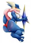amphibian bandage breasts female frog geiru_mirua greninja nintendo plain_background pokémon red_eyes video_games white_background
Rating: Questionable
Score: 12
User: voldosbt
Date: March 04, 2014