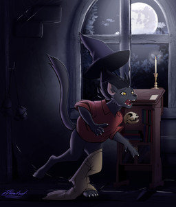 anthro_to_feral atmospheric barefoot biped_to_quadruped black_body black_fur black_hair bone book bookshelf bottomless bottomwear bottomwear_down breasts_shrinking cabinet candle candlelight candlestick cheek_tuft clothed clothing cloud collared_shirt cute_fangs eyelashes facial_tuft falling falling_over fangs feet female flat_chested fluffy fluffy_tail full_moon fur furniture hair hair_loss hat hat_flying_off headgear headwear heart_nose heart_symbol holidays human_to_feral inner_ear_fluff khaki_pants light long_tail looking_forward losing_balance loss_of_dexterity moon night open_mouth oversized_clothing pants pants_down partially_clothed polo_shirt scared shirt short_hair shrinking shrinking_out_of_clothes size_transformation skull sky skyscape snout solo species_transformation spider_web tail teeth topwear transformation transformation_sequence tuft wardrobe_malfunction window witch_hat yelling yellow_eyes tf-sential halloween domestic_cat felid feline felis mammal 2025 colored full-length_portrait hi_res portrait sequence shaded tagme