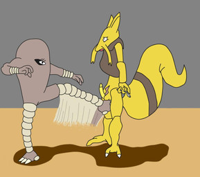 attack ballbusting balls battle cock_and_ball_torture crotch_attack cutlery duo erection genital_torture genitals kick kitchen_utensils lowblows male penis spoon tail tools violence unknown_artist nintendo pokemon generation_1_pokemon hitmonlee humanoid kadabra pokemon_(species)