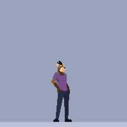 anthro big_bulge big_muscles black_hair blue_body bottomwear brown_body brown_fur bulge clothing footwear fur growth hair huge_muscles hyper hyper_muscles male muscle_growth muscular pants purple_clothing purple_shirt purple_topwear shirt shoes simple_background solo topwear transformation underwear nephiclav canid canine mammal raccoon_dog tanuki 1:1 2025 animated