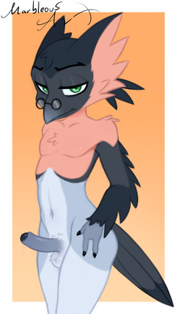 3_fingers anthro arm_tuft aroused aroused_male balls beak belly black_body black_claws black_feathers black_glans black_penis black_tail black_tail_feathers black_tail_tip blue_balls blue_belly blue_body blue_feathers blue_penis bodily_fluids cheek_tuft chest_tuft claws crotch_tuft dipstick_tail dripping erection eyebrows eyelashes eyewear facial_tuft feathered_chest feathered_wings feathers fingers fluffy_balls foreskin front_view genital_fluids genitals glans glasses green_eyes grey_body grey_eyelids grey_feathers head_feathers head_tuft humanoid_genitalia humanoid_penis leaking_precum looking_at_viewer male markings multicolored_body multicolored_feathers multicolored_tail navel neutral_expression nude nude_anthro nude_male orange_background orange_body orange_feathers pecs penis precum precum_drip precum_string presenting presenting_penis pubes pubic_feathers pubic_fuzz shoulder_tuft simple_background slim small_glasses small_waist solo tail tail_feathers tail_markings thick_thighs tired_eyes tuft winged_arms wings conditional_dnp marbleous apollo_(w4g4) avian bird 4k 9:16 absurd_res hi_res