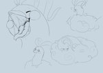 ambiguous_gender feral mouth_shot open_mouth oral_vore vore gravitysinning nintendo pokemon altaria avian bird generation_3_pokemon pokemon_(species) absurd_res hi_res monochrome sketch sketch_page