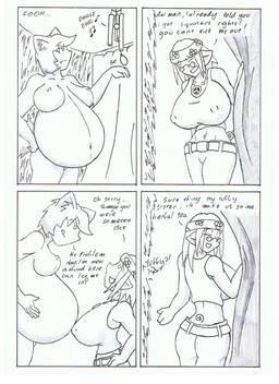 belly big_breasts breasts clothing female group hat headgear headwear overweight text trio ndnode wolfette_(character) animal_humanoid canid canid_humanoid canine canine_humanoid humanoid mammal mammal_humanoid pig_humanoid suid suid_humanoid suine suine_humanoid wolf_humanoid 2011 comic hi_res