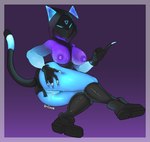 anthro breasts clothing female genitals glowing glowing_body glowing_nipples hoodie nipples pussy solo tail thick_thighs topwear srcook epic_games fortnite lynx_(fortnite) felid feline mammal absurd_res hi_res tagme
