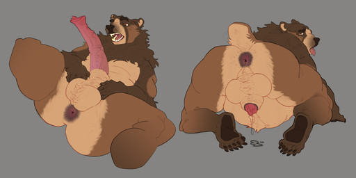 5_fingers 5_toes all_fours anatomically_correct anatomically_correct_genitalia anatomically_correct_penis animal_genitalia animal_penis anthro anus arm_markings aroused backsack ball_tuft balls bear_ears belly bent_over big_balls big_belly big_penis biped bodily_fluids brown_arms brown_body brown_claws brown_ears brown_feet brown_fur brown_hands brown_legs brown_mane brown_pawpads brown_paws brown_tail butt butt_focus cheek_markings claws dripping erection eyebrows facial_markings feet finger_claws fingers flaccid fluffy fluffy_tail from_behind_position fur fur_markings genital_fluids genitals hair handpaw head_markings inviting kneeling leaking leaking_penis leaking_precum leaning leaning_forward long_penis looking_at_self looking_at_viewer looking_back looking_back_at_viewer lying male male_anthro mane mane_hair markings monotone_balls monotone_feet monotone_genitals monotone_hands monotone_inner_ear monotone_markings multicolored_anus multicolored_body multicolored_ears multicolored_fur multicolored_penis muzzle_(marking) nude on_back on_front on_ground open_mouth orange_eyes overweight overweight_male pawpads paws penis penis_tip perineum pink_penis pink_tongue plantigrade precum precum_drip presenting presenting_anus presenting_balls presenting_hindquarters presenting_penis purple_anus raised_tail rear_view red_anus red_penis sex sharp_teeth sheath short_ears short_fur short_tail simple_background slightly_chubby slightly_chubby_anthro slightly_chubby_male small_ears small_tail snout snout_markings solo tail tall tan_balls tan_belly tan_body tan_ears tan_fur tan_markings tan_sheath tan_tail teeth thick_penis three-quarter_view toe_claws toes tongue tongue_out tuft two_tone_anus two_tone_body two_tone_ears two_tone_fur two_tone_penis two_tone_tail ursine_ears ursine_genitalia ursine_penis vein veiny_penis jude_(artist) third-party_edit kuruk_(character) bear brown_bear grizzly_bear mammal ursidae ursine 2025 digital_drawing_(artwork) digital_media_(artwork) hi_res sketch