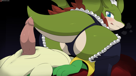 animal_genitalia butt clothed clothing crossdressing duo facesitting feral genital_slit genitals maid_uniform male male/male panties patreon_logo penis sitting sitting_on_another text thick_thighs underwear uniform wide_hips winick-lim nintendo patreon pokemon sandnite generation_1_pokemon generation_5_pokemon hybrid pokemon_(species) sandslash snivy 16:9 2020 4k absurd_res hi_res url widescreen