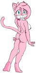 anthro breasts countershading female genitals nipples nude pussy solo tail dr_yzarc vg_cats aeris_(vg_cats) domestic_cat felid feline felis mammal traced