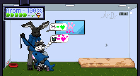 anthro bdsm bitchsuit bondage_gear bowl brainwashing clothing collar container contract duo gloves grass handwear horn inside leash male ownership paw_gloves paw_mitts pet_bed pet_bowl pet_praise petplay plant plushie praise roleplay shark_plushie text trapped aromishedreamer ikea aromdreamer blahaj rushkos_(ardr-bpc) shaddy canid canine fox lagomorph leporid mammal rabbit digital_media_(artwork) hi_res pixel_(artwork) russian_description russian_text story story_in_description