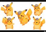 ambiguous_gender clothing feral fur hat headgear headwear simple_background smile solo white_background yellow_body yellow_fur uno_yuuji nintendo pokemon detective_pikachu generation_1_pokemon mammal pikachu pokemon_(species) rodent hi_res letterbox