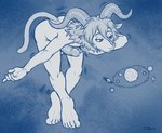 anthro balls bent_over butt circumcised constellation feet floating genitals growth hair long_hair looking_at_object macro macro_anthro macro_male male neck_tuft penis planet planet_dwarfing solar_system solar_system_dwarfing solo space star tail tuft zero_gravity teaselbone beastars pina_(beastars) bovid caprine dall_sheep mammal sheep 2023 hi_res