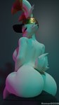 anthro ball black_background breasts butt butt_focus clothing ear_piercing exercise_ball female hat hat_only headgear headgear_only headwear headwear_only looking_at_viewer mostly_nude nude piercing simple_background solo white_body romandoom valorlynz_(modeler) blender_cycles nintendo pokemon bunni_(valorlynz) generation_8_pokemon lagomorph leporid mammal pokemon_(species) rabbit scorbunny 3d_(artwork) blender_(artwork) digital_media_(artwork) hi_res