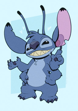 4_arms 4_fingers 4_toes antennae_(anatomy) black_eyes blue_background blue_body blue_claws blue_fur blue_nose blue_pawpads chest_tuft claws dipstick_antennae feet fingers fur gesture grin grinning_at_viewer hand_gesture hands_on_hips hands_on_own_hips head_tuft heart_symbol male multi_arm multi_limb multicolored_antennae notched_ear pawpads pink_ears pointing pointing_at_viewer sharp_teeth simple_background smile smiling_at_viewer solo teeth toe_claws toes tuft trevor-fox disney lilo_and_stitch stitch_(lilo_and_stitch) alien experiment_(lilo_and_stitch) digital_drawing_(artwork) digital_media_(artwork) english_description hi_res
