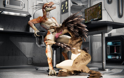 3_fingers 3_toes animal_genitalia animal_penis anthro anthro_on_anthro anthro_penetrated anthro_penetrating anthro_penetrating_anthro appliance arm_feathers arm_quills arm_tuft beverage_can bodily_fluids brown_body brown_feathers cum cum_in_mouth cum_inside digitigrade duo electronics eyes_closed feather_hair feathered_crest feathers feet fellatio female female_penetrated fingers fridge genital_fluids genital_slit genitals hand_on_chest hand_on_head hand_on_knee hand_on_leg head_crest hip_tuft intraspecies kitchen_appliance knot knotted_penis looking_pleasured male male/female male_penetrating male_penetrating_female minifridge monitor nude oral penetration penile penis penis_in_mouth pink_penis pseudo_hair quill_hair scales sex sharp_teeth sitting tan_body tan_scales teeth toes tuft arceronth pickle_juice_(modeler) factorio halo_(series) microsoft wube_software xbox_game_studios cor_zan t'loaki alien avian ibie'shan kig-yar reptile scalie t'vaoan hi_res