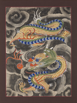 2_horns 5_fingers ambiguous_feral ambiguous_gender claws cloud detailed_background fangs feral finger_claws fingers flying horn mane open_mouth scales serpentine sky skyscape solo teeth tongue whiskers unknown_artist asian_mythology mythology public_domain dragon eastern_dragon mythological_creature mythological_scalie scalie 19th_century absurd_res ancient_art hi_res painting_(artwork) traditional_media_(artwork) traditional_painting_(artwork) traditional_watercolor_(artwork) watercolor_(artwork)