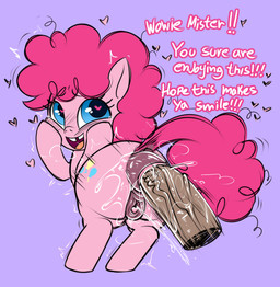aged_down anal anal_penetration anal_tugging animal_genitalia animal_vulva anus blush bodily_fluids butt disembodied_penis duo ejaculation equine_anus equine_genitalia equine_vulva erection female feral genital_fluids genitals heart_eyes heart_symbol looking_at_viewer male nude open_mouth orifice_tugging penetration penis puffy_anus raised_tail smile tail text vaginal_fluids vaginal_squirting vulva young young_female nonobody friendship_is_magic hasbro my_little_pony pinkie_pie_(mlp) equid equine horse mammal pony 2026 absurd_res english_text hi_res