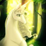 female feral forest fur hair horn outside plant solo tree unicorn_horn white_body white_fur white_hair silberhoernchen mythology rankin/bass the_last_unicorn amalthea_(tlu) equid equine mammal mythological_creature mythological_equine unicorn 1:1 2015 hi_res