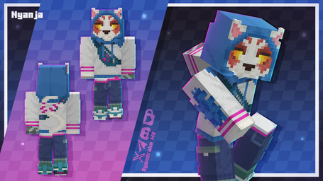 anthro bottomwear clothing fur gaming inner_ear_fluff male pupils slit_pupils solo sweater tail topwear tuft white_body white_clothing white_topwear ryandrake epic_games fortnite fortnite:_battle_royale microsoft minecraft mojang xbox_game_studios nyanja_(fortnite) animal_humanoid cat_humanoid felid felid_humanoid feline feline_humanoid humanoid mammal mammal_humanoid 16:9 2025 3d_(artwork) digital_media_(artwork) hi_res model_sheet pixel_(artwork) promotional_material widescreen
