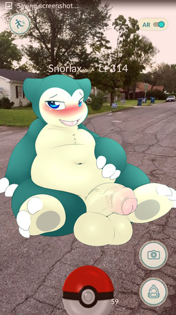 balls big_balls blue_eyes blush claws feral foreskin genitals gui half-erect humanoid_genitalia humanoid_penis landscape looking_at_viewer male navel open_mouth overweight overweight_feral overweight_male penis photo_background pokeball solo standard_pokeball street toe_claws vein veiny_penis camychan nintendo pokemon pokemon_go generation_1_pokemon pokemon_(species) snorlax 2016 hi_res photography_(artwork)
