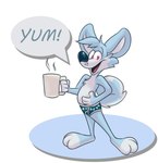3_toes 4_fingers anthro cheek_tuft chest_tuft clothed clothing coffee_cup container cup dialogue facial_tuft featureless_chest feet fingers hand_on_belly holding_object looking_at_viewer male simple_background slightly_chubby slightly_chubby_male smiley_face solo speech_bubble standing tail toes topless tuft underwear underwear_only manaozyfolf mana_(manaozyfolf) canid canine canis mammal wolf hi_res shaded